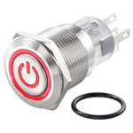 TRUCOMPONENTS 782637 Pushbutton ,Panel Mount,Off/On,NO/NC,Solder,IP65