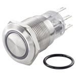 TRUCOMPONENTS 782640 Pushbutton ,Panel Mount,Off/(On),NO/NC,Solder,IP65