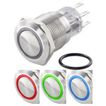 TRUCOMPONENTS 782641 Pushbutton ,Panel Mount,Off/On,NO/NC,Solder,IP65