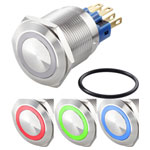 TRUCOMPONENTS 782644 Pushbutton ,Panel Mount,Off/On,SPST,Solder,IP65