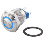 TRUCOMPONENTS 782647 Pushbutton ,Panel Mount,Off/(On),SPST,Solder,IP65