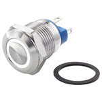 TRUCOMPONENTS 782648 Pushbutton ,Panel Mount,Off/(On),SPST,Solder,IP65