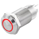 TRUCOMPONENTS 782650 Pushbutton ,Panel Mount,Off/On,SPST,Solder,IP40
