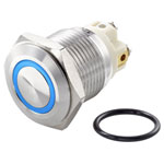 TRUCOMPONENTS 782654 Pushbutton ,Panel Mount,Off/(On),SPST,Solder,IP65