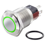 TRUCOMPONENTS 782658 Pushbutton ,Panel Mount,Off/On,NO/NC,Solder,IP65