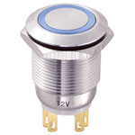 TRUCOMPONENTS 782665 Pushbutton ,Panel Mount,Off/(On),SPST,Solder,IP40