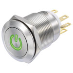 TRUCOMPONENTS 782667 Pushbutton ,Panel Mount,On/(On),NO/NC,Solder