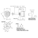 TruComponents 783115 Rotary Switch, Non-Illuminated, 4 Positions, Solder