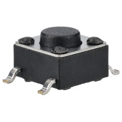 R-TECH 783819 SMT Tactile Switch 6 x 6mm,  Height 4.3mm, 160gf