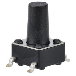 R-TECH 783825 SMT Tactile Switch 6 x 6mm, Height 9.5mm, 250gf