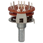 Taiwan Alpha SR2512F-0112-20K0A-C9-S-3 1 Pole 12 Position PCB Rotary Switch