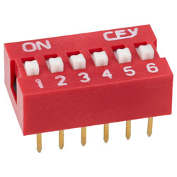 R-TECH 800024 DIL Switch 6-way 12-pin