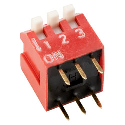 R-TECH 800030 DIL Switch, Piano Key 3-way 6-pin