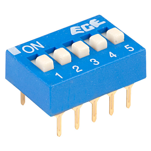  EDG105S Excel 5 Pole 10 Pin DIL Switch