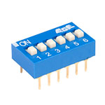 ECE EDG106S Excel 6 Pole 12 Pin DIL Switch