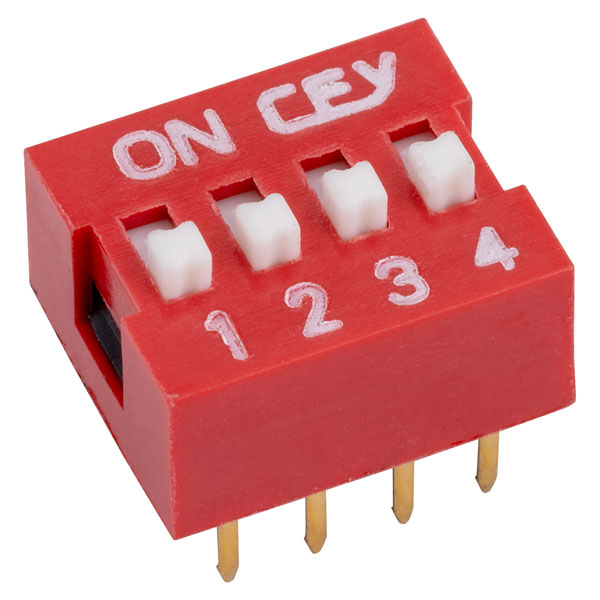 RVFM DS1040-4 RN DIL Switch 4-way 8-pin RVFM DS1040-4 RN DIL Switch 4-way 8-pin
