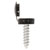 Sealey NPBK50 Number Plate Screw & Flip Cap Ø4.2 x 19mm Black Pack of 50