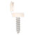Sealey NPW50 Number Plate Screw & Flip Cap Ø4.2 x 19mm White Pack of 50
