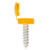 Sealey NPY50 Number Plate Screw & Flip Cap Ø4.2 x 19mm Yellow Pack of 50