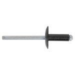 Sealey RAB4014L Aluminium Rivet Black Large Flange 4 x 14mm Pack of 200