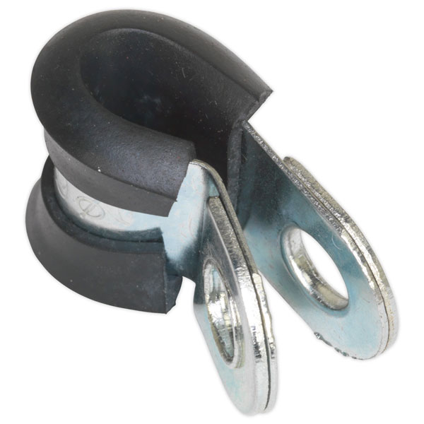 Sealey PCJ6 P-Clip Rubber Lined Ø6mm Pack of 25