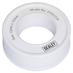 Sealey PTFE1210 PTFE Thread Sealing Tape 12mm x 12mtr Pack of 10