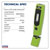Sealey LED3602G Rechargeable 360° Inspection Lamp 7 SMD & 3W SMD LED Green Li-on