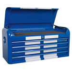 Sealey AP41104BWS Topchest 4 Drawer Wide Retro Style - Blue with White Stripes