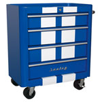 Sealey AP28204BWS Rollcab 4 Drawer Retro Style- Blue with White Stripes