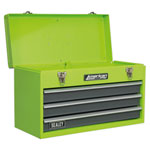 Sealey AP9243BBHV Tool Chest 3 Drawer Portable - BB Runners - Hi-Vis Green
