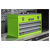 Sealey AP9243BBHV Tool Chest 3 Drawer Portable - BB Runners - Hi-Vis Green