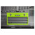 Sealey AP9243BBHV Tool Chest 3 Drawer Portable - BB Runners - Hi-Vis Green