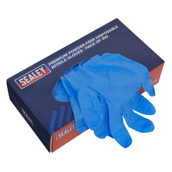  SSP55XL Premium Powder Free Disposable Nitrile Gloves Extra- Large Pk 100