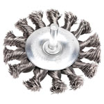 Sealey TKFBS75 Twist Knot Wire Flat Brush 75mm with 6mm Shaft