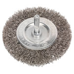 Sealey SFBS75 Flat Wire Brush Stainless Steel 75mm with 6mm Shaft