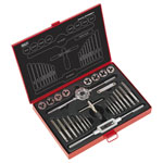 Sealey AK3028BSW Tap & Die Set 28pc Split Dies Imperial BSW