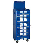 Sealey AP28COMBO2BWS Retro Style Topchest Mid-Box & Rollcab 10 Drawer Blue/White