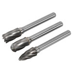 Sealey SDBCK3 Tungsten Carbide Rotary Burr Set 3pc Ripper/Coarse