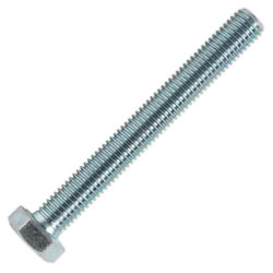 Sealey SS12100 HT Setscrew M12 x 100mm 8.8 Zinc DIN 933 Pack of 10