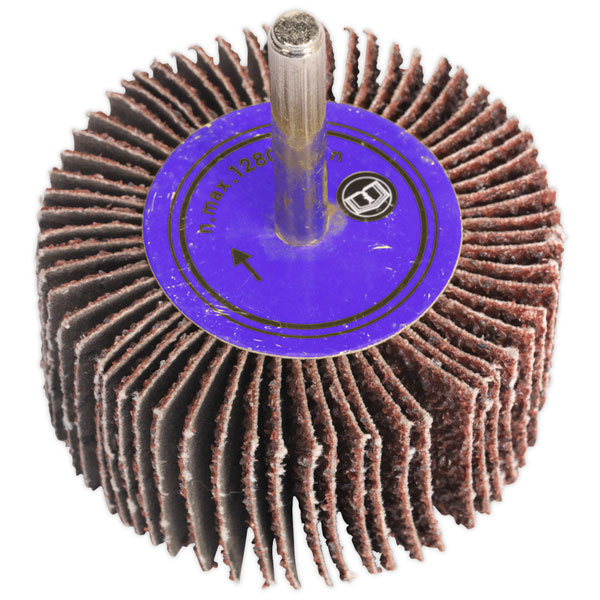 Sealey FW403040 Flap Wheel 40 x 30mm 40Grit 6mm Shaft