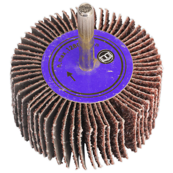 Sealey FW805060 Flap Wheel 80 x 50mm 60Grit 6mm Shaft