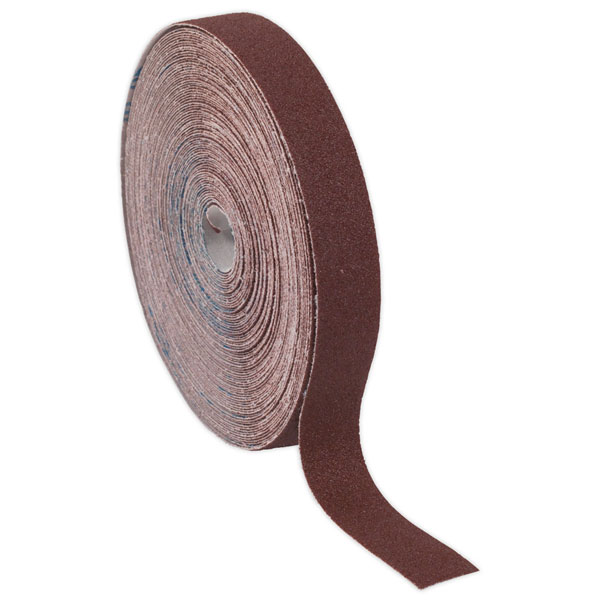 Sealey ERB2550120 Emery Roll Brown 25mm x 50m 120Grit