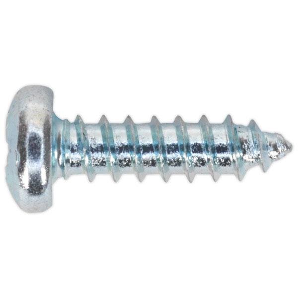 Sealey STPP3513 Self Tapping Screw 3.5 x 13mm Pan Head Pozi Zinc DIN 7981CZ Pack of 100