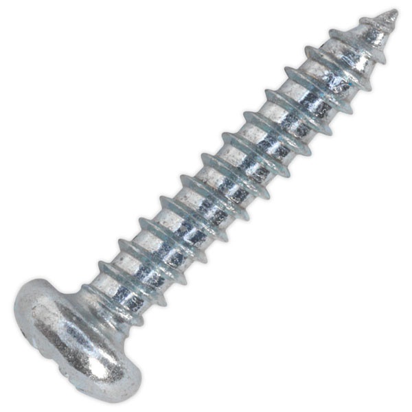 Sealey STPP3519 Self Tapping Screw 3.5 x 19mm Pan Head Pozi Zinc DIN 7981CZ Pack of 100