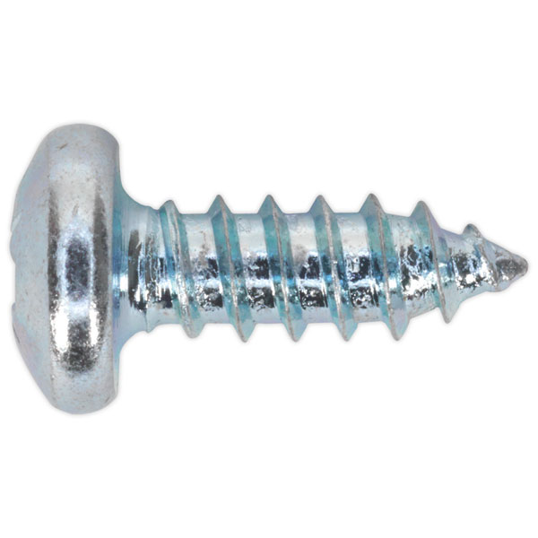 Sealey STPP4813 Self Tapping Screw 4.8 x 13mm Pan Head Pozi Zinc DIN 7981CZ Pack of 100