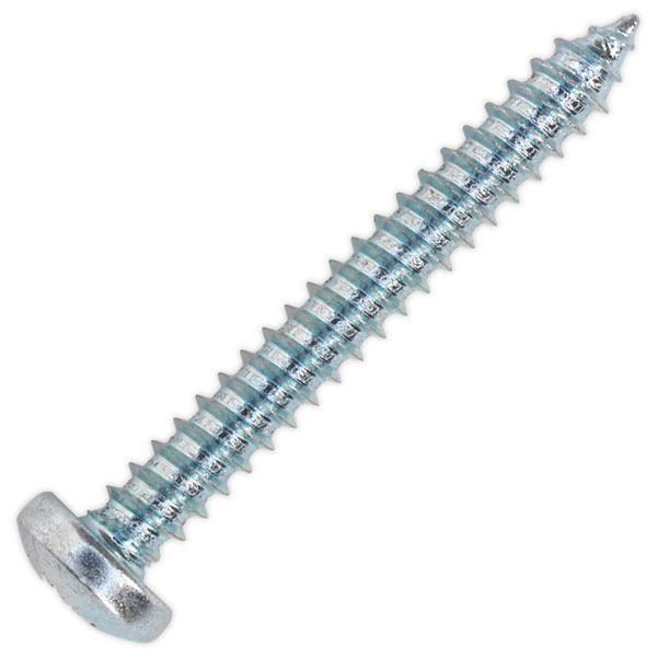 Sealey STPP4838 Self Tapping Screw 4.8 x 38mm Pan Head Pozi Zinc DIN 7981CZ Pack of 100