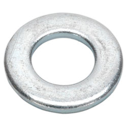 Sealey FWA1021 Flat Washer M10 x 21mm Form A Zinc DIN 125 Pack of 100