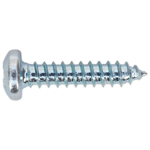 Sealey STPP5538 Self Tapping Screw 5.5 x 38mm Pan Head Pozi Zinc DIN 7981CZ Pack of 100