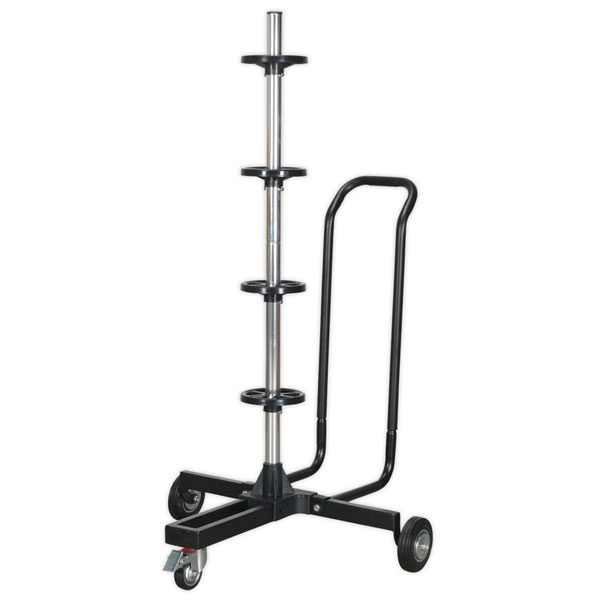Sealey STR005 Wheel Storage Trolley 100kg Capacity with Handle