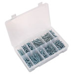 Sealey AB065STCP Self Tapping Screw Assortment 600pc Countersunk Pozi Zinc